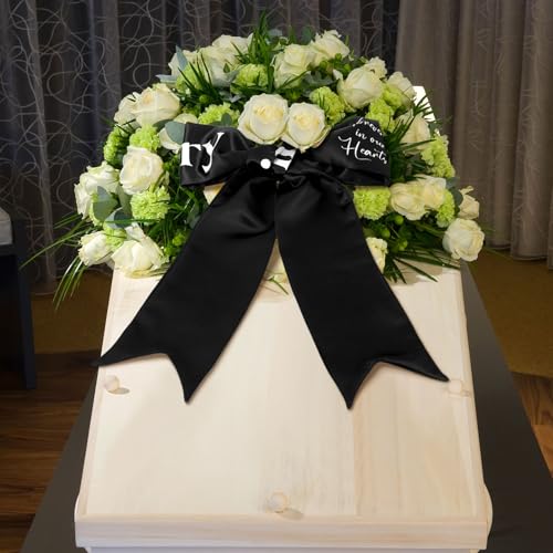 Fanfanwin Funeral Sash Memorial Wreath Sash Funeral Ribbon Celebration of Life Ribbon for Casket or Wreath Flowers Memoria...