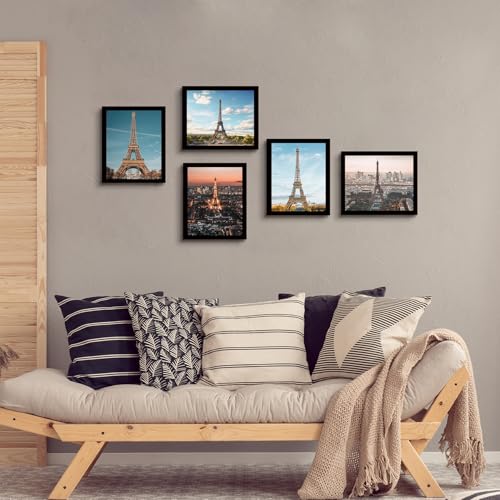SESEAT 8x10 Picture Frame Set of 10, Display Pictures 5x7 with Mat or 8x10 Prints without Mat, Wall Mounting or Tabletop,B...