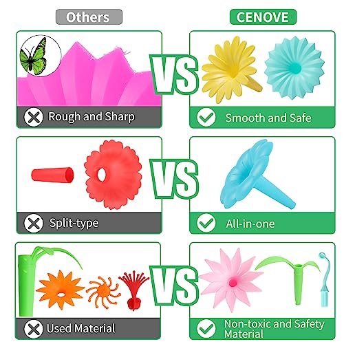 CENOVE Birthday Toys Gifts for 3 4 5 Years Old Toddler Girls Boys,Flower Garden Building Toy STEM Educational Activity Pre...
