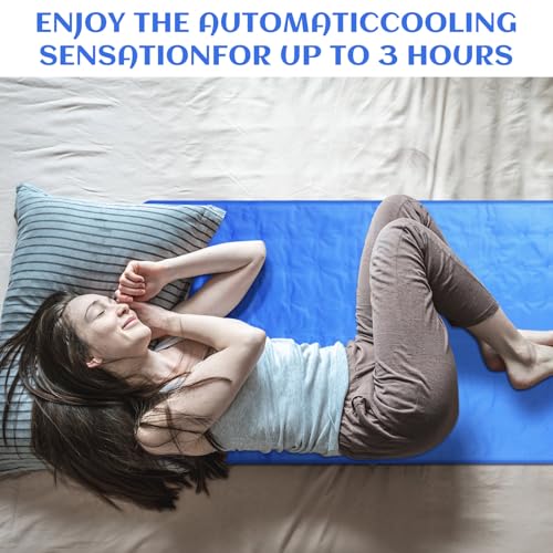 Drydiet Cooling Pad Mat for Sleep Cooling Mattress Pad Gel for Bed, Relieve Pain, Summer Hot Flashes, Adult, Pets, No Wate...