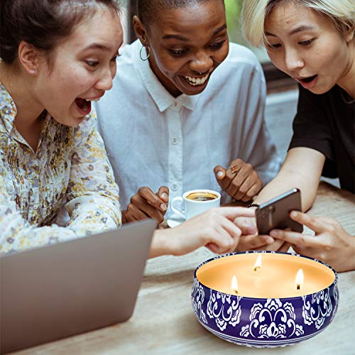 Citronella Candles Outdoor and Indoor 3 x 13.5 Oz,3 Wick Scented Candles Gift Set,Aromatherapy Candles Natural Soy Wax Can...