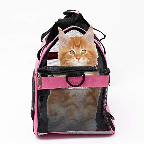 MuchL Cat Carrier for Small Cats Soft-Sided Pet Carrier for Cats Puppies Small Pets Airline Approved Lightweight Comfortab...