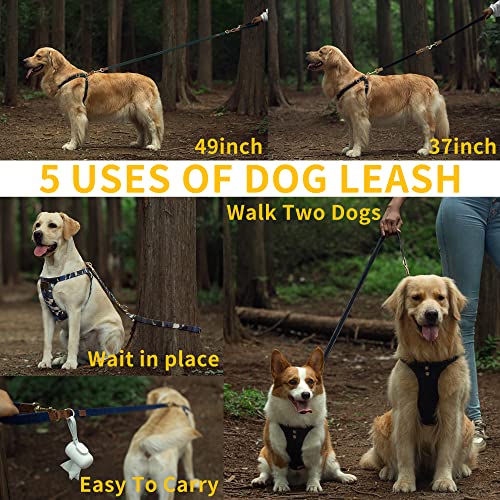 Dog Harness, No Pull Dogs Harness and Multi-Function Leash Set for Medium Dogs Easy Walk Everyday Adjustable Soft Dog Vest...