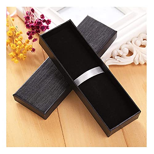 Zhi Jin 5Pcs Luxury Black Jewelry Ballpoint Pen Gift Box with Cushion Pencil Boxes Empty Bulk Case Collection Set for Busi...