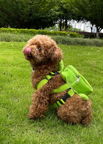 IOICYBF Dog Backpack Harness with Leash, Adjustable Dog Harness Backpack for Small Dogs, Cute Turtles Shape Bag Pet Carrie...