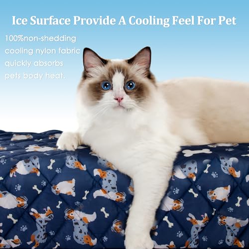 Pedobi Dog Cooling Mat, Premium Lightweight Pet Cooling Blanket Bed Cover for Dogs, Cat, Puppies | Ice Silk Cool Pad for D...