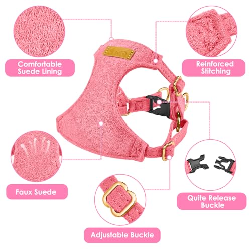 Lukovee No Pull Small Dog Harness with Leash - Lightweight Soft Puppy Vest Harnesses, Adjustable Pet Harnesses for Puppy S...