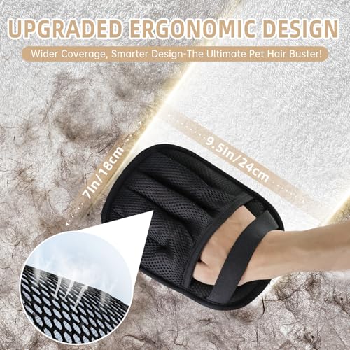 Aiwojiujiu 2 PCS Pet Hair Removal Glove for Cats & Dogs, Newly Pro Five-Finger Electrostatic Pet Hair Remover Gloves, Magi...