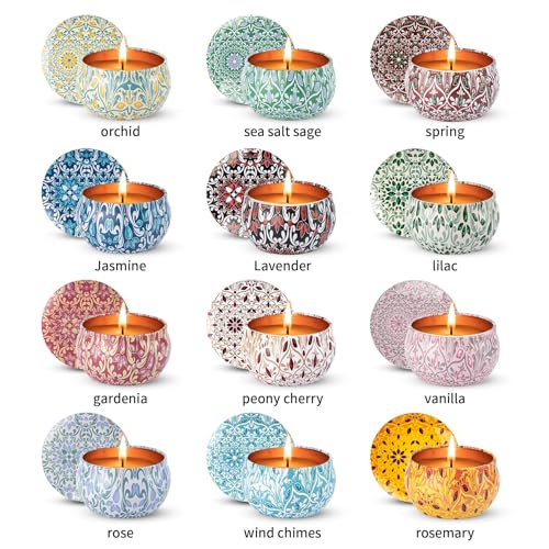 Alikiai Scented Candles for Women, Candles for Home Scented, 12 Pack Soy Wax Christmas Gifts Sets, Birthday Gifts for Wome...
