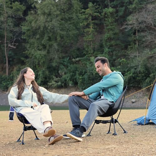 Wildhiker Ultralight Backpacking Chair – Compact Camping Chairs for Adults with Pouch, Weighs 2.8 lbs with Anti-Sinking La...