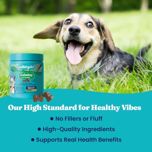 Solid Gold Calming Chews for Dogs - Dog Calming Chews w/Melatonin for Separation, Stress & Hyperactivity Relief - Supports...