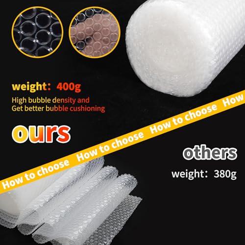 Bubble Cushioning Wrap 2 Pack 12 Inch x 72 ft Bubble Wrap for Packing，Moving Boxes and Shipping for Your Business，Perforat...