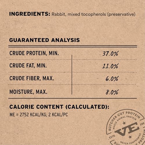 Vital Essentials Freeze Dried Cat Treats | Rabbit Bites, Single Protein | Premium Quality | Grain Free, Crunchy Cat Treat...