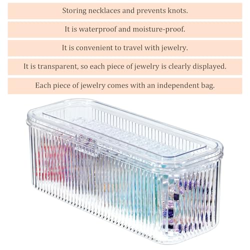 Oqqlin 2 Pack Acrylic Travel Jewelry Organizer Box, Clear Jewelry Storage Boxes Portable Small Cases Anti Tarnish for Earr...