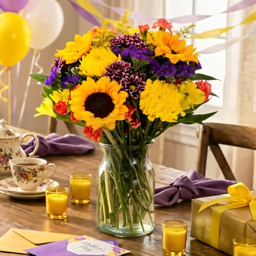 Benchmark Bouquets - Flowering Fields Sunflower Bouquet - Fresh Flowers for Delivery - Mothers Day Flowers - Get Well Gift...