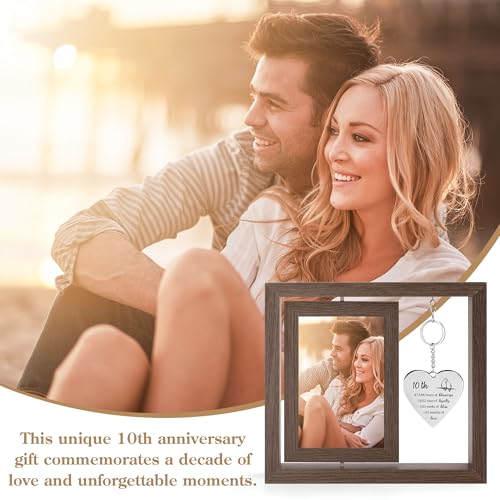 10 Year Anniversary Picture Frame Gifts for Couple 10 Year Anniversary Decorations Gifts for Wife 10 Year Gift Anniversary...