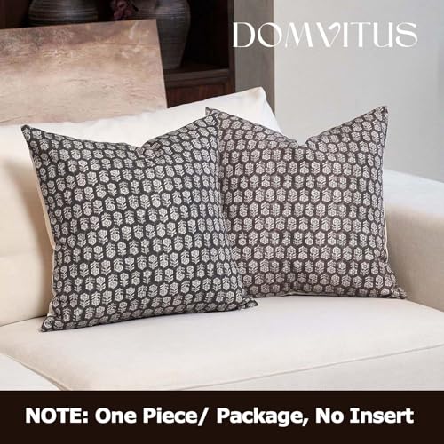 DOMVITUS 18x18 Pillow Cover, Floral Pillow Covers, Couch Pillows for Living Room, Decorative Farmhouse Accent Print Throw ...