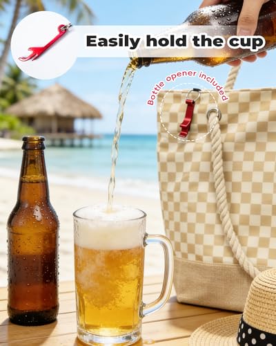 WOOMADA Large Straw Beach Tote - Tote Bag for Towels & Vacation Essentials