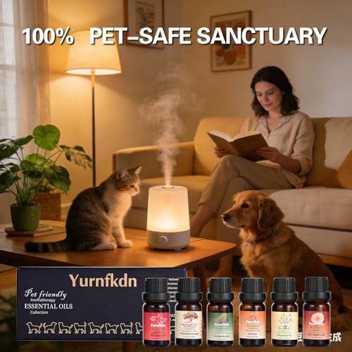 Pet Friendly Aromatherapy Essential Oils Collection,Safe for Dogs and Cats,Natural Relaxation and Stress Relief,Suitable f...