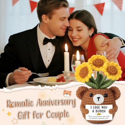 Velentine Days Gifts for Him Her Romantic Anniversary Birthday Sunflower Gifts for Women Boyfriend Girlfriend Wife Husband...