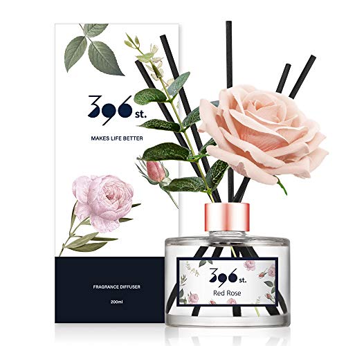 396 st. Rose Flower Reed Diffuser, Red Rose, 200ml(6.7oz) / Reed Diffuser Sets, Home Fragrance, Scented Oils, Home & Bathr...