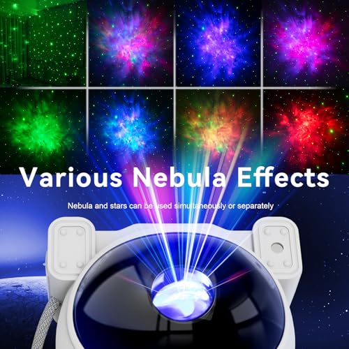 Star Projector Galaxy Night Light - Astronaut Space Projector, Starry Nebula Ceiling LED Lamp with Timer and Remote, Kids ...