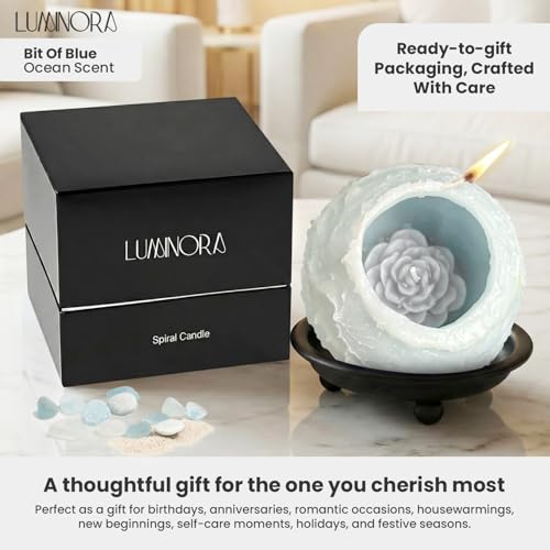Spiral Light Candle - Unique Spiral Wick Candle Innovative Hollow Round Design - Decorative Candles for Home Decor - Cool ...