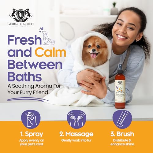 Dog Perfume Spray Long Lasting Chamomile & Lavender 8 Fl Oz, Dog Cologne Spray Long Lasting for Groomers, Calming Deodoriz...