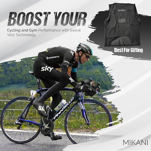 Men's Black Mesh Cooling Cycling Vest - 2 Reusable Ice Packs,4 Pockets–Lightweight,Breathable for Cycling, Running,Outdoors