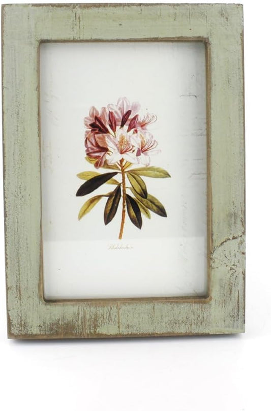 Zhenzan Frames 4x6 Inches Simple Rectangular Desktop Family Picture Photo Frame with Glass Front (Green)