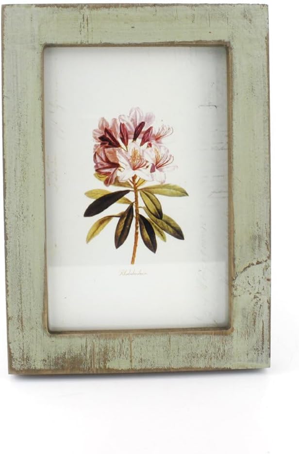 Zhenzan Frames 4x6 Inches Simple Rectangular Desktop Family Picture Photo Frame with Glass Front (Green)