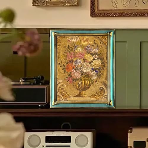 JINHUANG 8x10 inch Vintage Picture Frame, Elegant Antique Photo Frame with Glass Front, Antique Ornate Photo Frame Desktop...