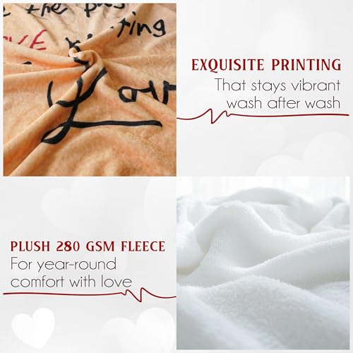 WRAPIX Anniversary Wedding Gifts for Husband Wife - Fleece Throw Blanket for Couch Bed 60x80 in - Mothers Day Fathers Day ...