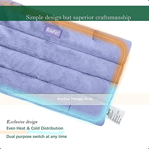 Romfox Microwavable Heating Pad for Pain Relief, Moist Heat for Cramps, Muscles, Joints, Back, Neck and Shoulders, Heat Co...