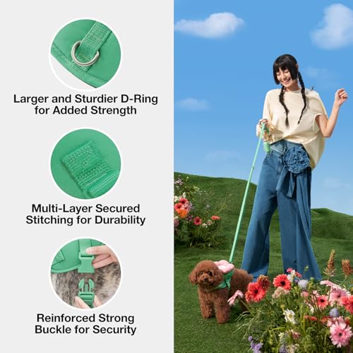 VETRESKA Flora Dog Harness, Leash and Collar Set, No Pull Dog Vest Harness for Walking and Training, Adjustable, Easy Cont...