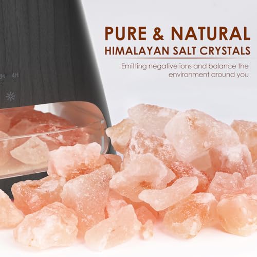 SALKING 2-in-1 Himalayan Salt Lamp & Ultrasonic Essential Oil Diffuser, Aromatherapy Diffuser Cool Mist Humidifier, Salt T...