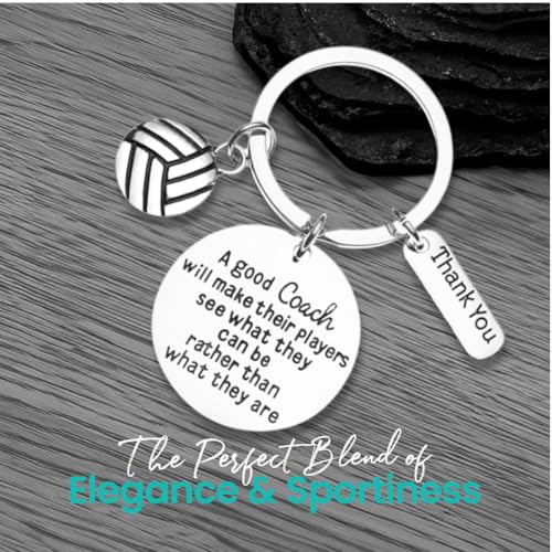 Infinity Collection Volleyball Coach Keychain, Stainless Steel Key Chain, Coach Gifts
