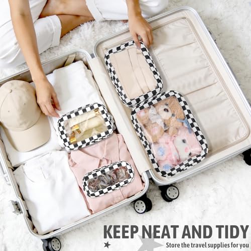 YOPCDJ 5PCS Diaper Bag Organizer Pouch Set, TSA Approved Toiletry Bag，Clear Waterproof TPU Makeup Bag Set Travel Organizer...