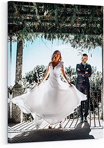 Personalized Custom Canvas Prints: Photo On Canvas (Framed 11X14) Transform Your Photos into Stunning Framed Wall Art Digi...