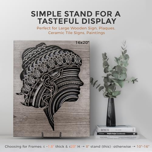 TR-LIFE Plate Stands/Holder for Display, 8 Inch, Large, Metal Frame for Picture, Decorative Platter, Book, Photo Easel (2 ...