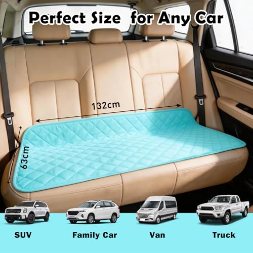 Vivifying Dog Cooling Mat, Ice Silk Pet Cooling Pad for Car Back Seat, Non-Slip Summer Cooling Mat for Dogs and Cats, Indo...