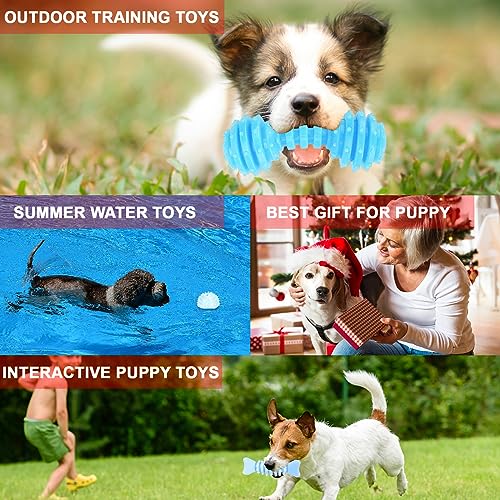 CGBD Puppy Toys, 6 Pack Dog Chew Toys for Puppy, Cute Blue Small Dog Toys, Teething Toys for Puppies, Soft Durable Interac...