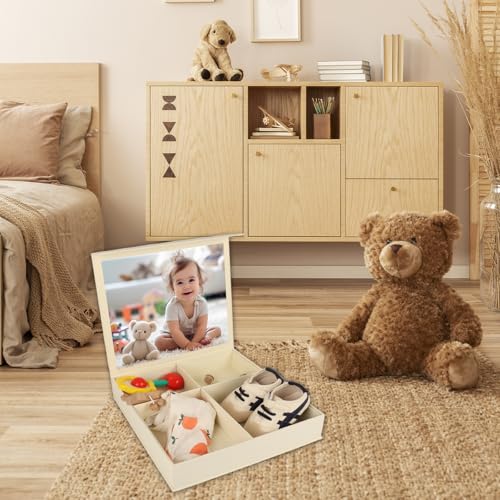 Baby Keepsake Box, Newborn Keepsake Box with 5 Additional Items,Baby Memory Box for Baby Girl & Boy for Store First Memori...