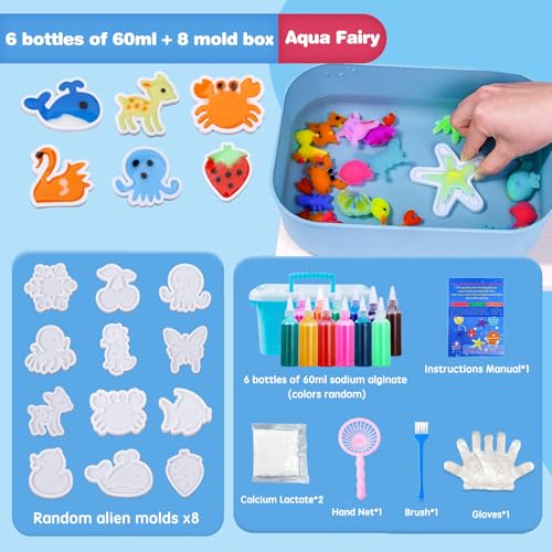 DIY Water Sprite Kit-Magic Aqua Fairy Water Gel Kit for Kids -Fun Soft Toys & Water Pets-Make Your Own Toys Grafts for Boy...