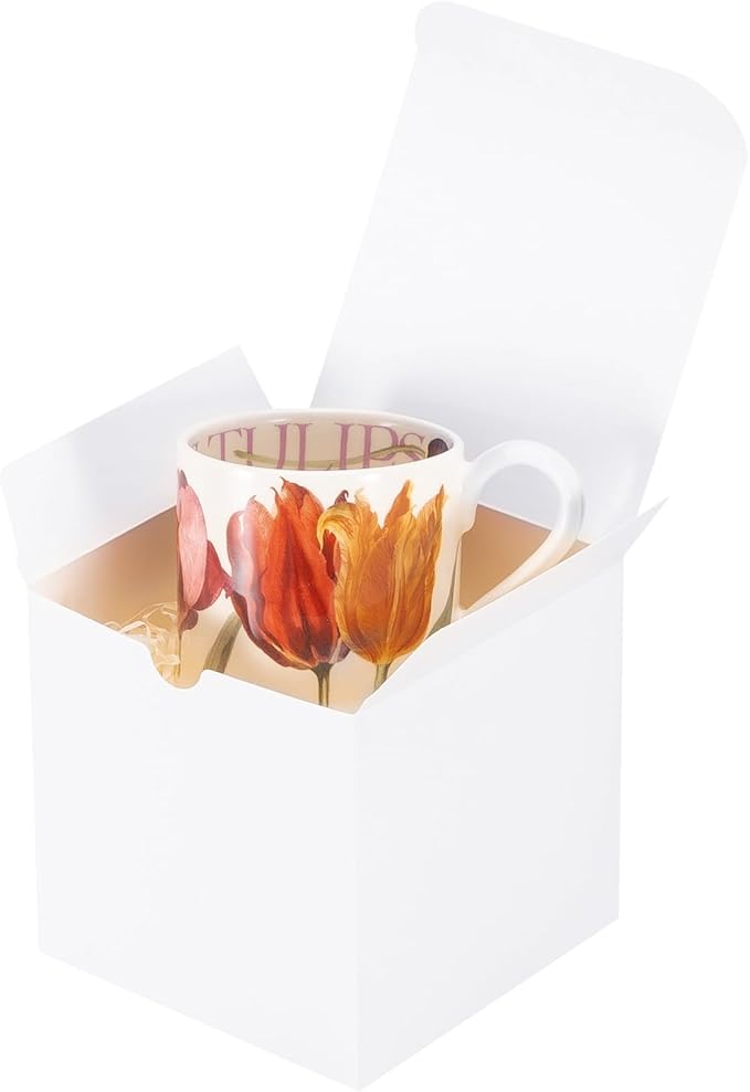 UnicoPak 10 Pack 5x5x5 Gift Boxes, Sturdy Small White Gift Boxes for Presents, Ornaments, Candles, Mugs, Easy Pop-up Assem...