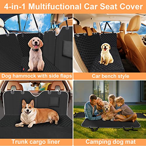 Mancro Dog Car Seat Cover for Back Seat, 2026 Upgraded 600D Heavy Duty Waterproof & Scratch-Resistant Dog Hammock for Car,...