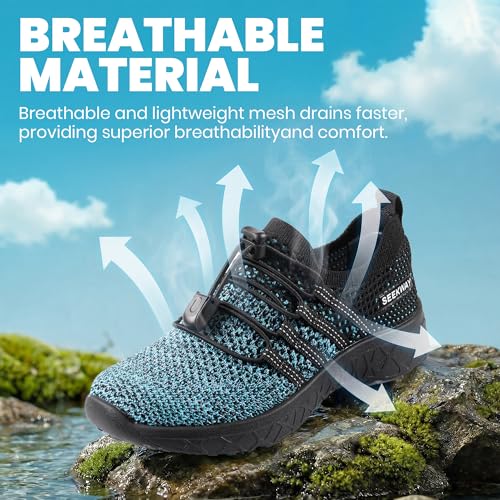 SEEKWAY Hiking Water Shoes for Kids and Toddler - Quick Dry Aqua Shoes and Barefoot for Surf Swim Beach Pool Kayak Sport A...