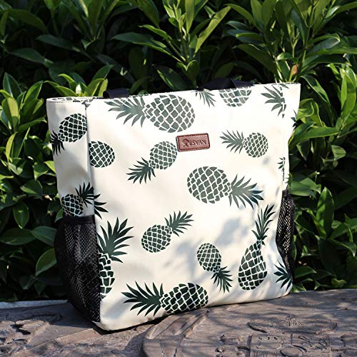Original Floral Water Resistant Large Tote Bag Shoulder Bag for Gym Beach Travel Daily Bags Upgraded