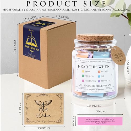 Read This When Bible Verses Jar – Mothers Day Gifts For Mom, Birthday, Christian Gifts for Women, Graduations Gift, Teache...