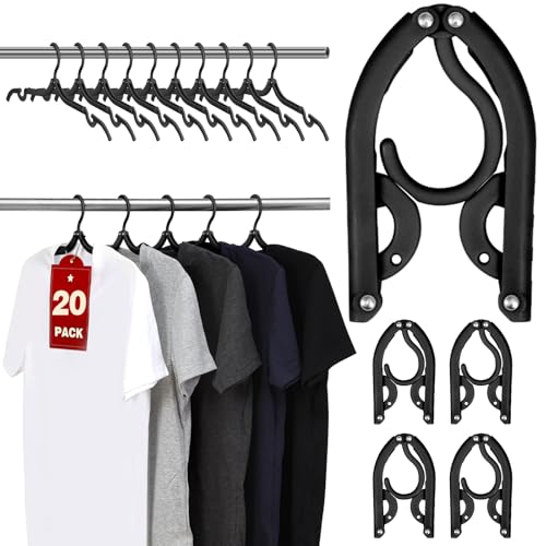 20 Pcs Travel Hangers, Cruise Ship Essentials Foldable Hangers Plastic Travel Essentials, Portable Cruises Must Haves 2026...
